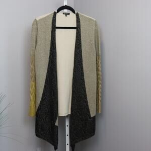 Etro Milano Metallic Knit Drape Cardigan Size 46 (US M/L)
